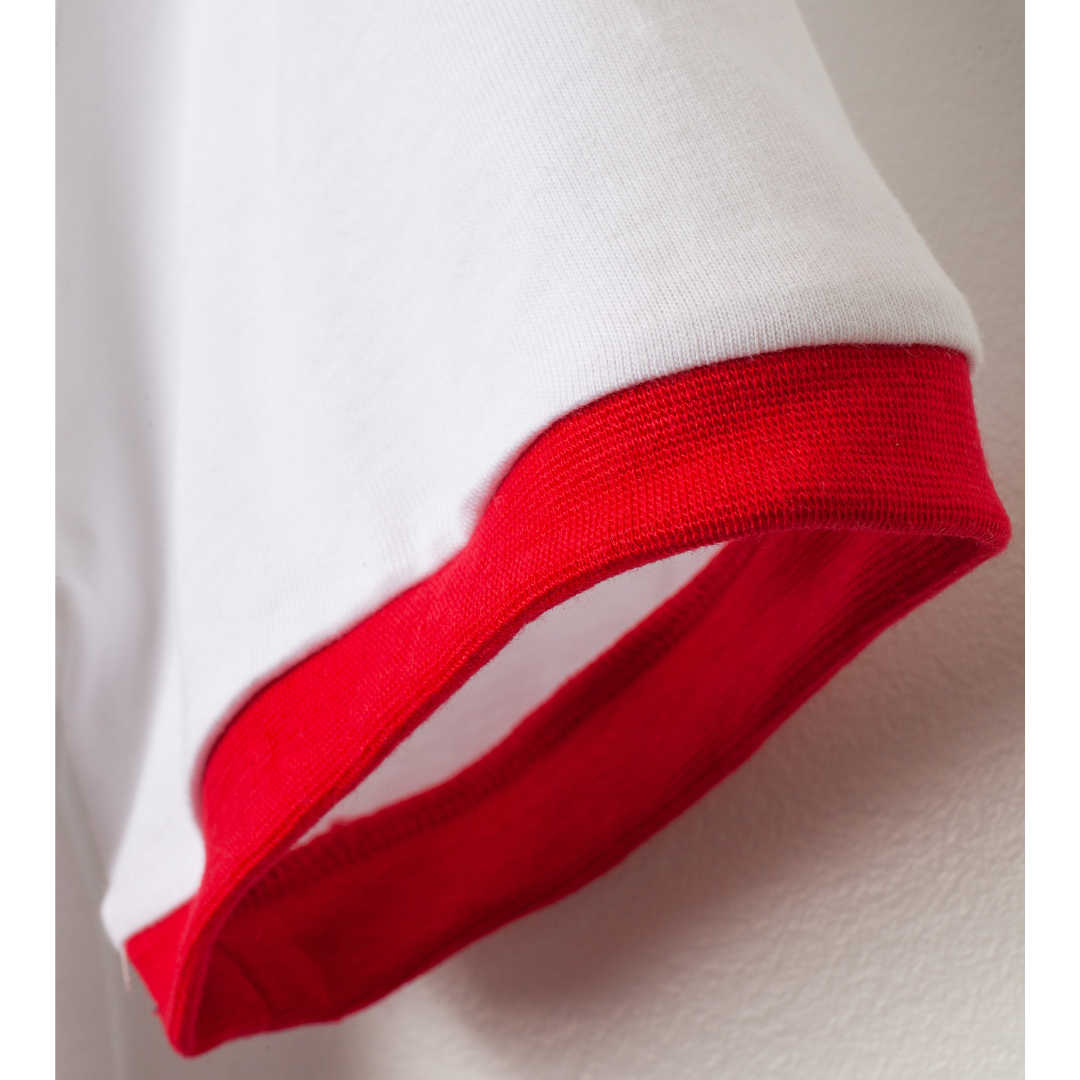 White / Red ringer T-shirt