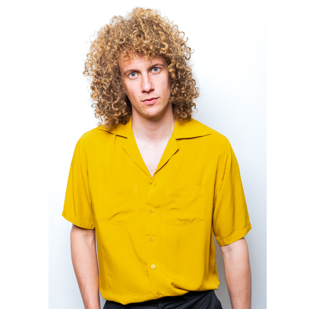 Mustard 70’s collar short sleeve shirt