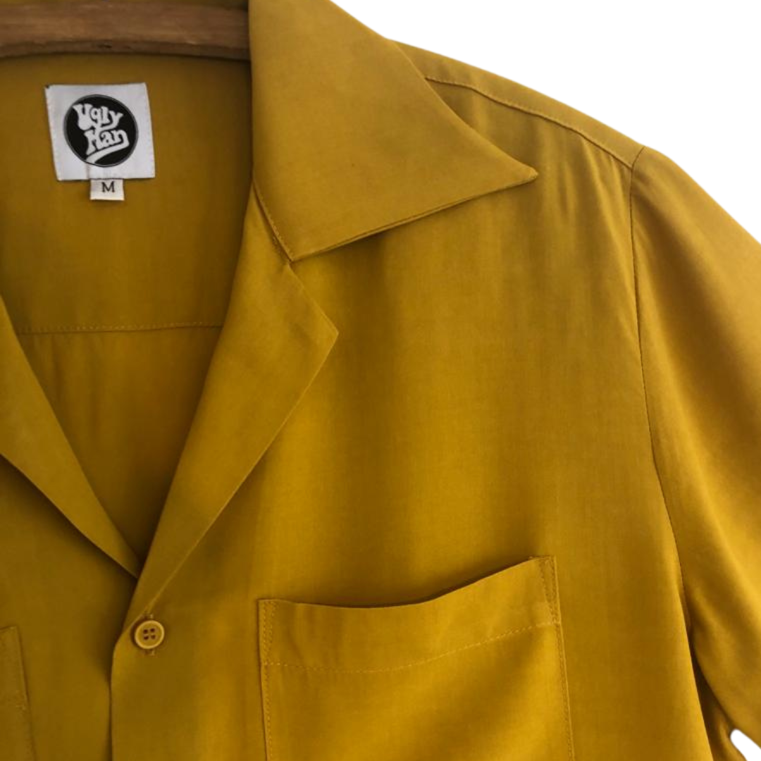 Mustard 70’s collar short sleeve shirt